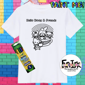 PAINT ME T'SHIRT- Hello Kitty & Friends