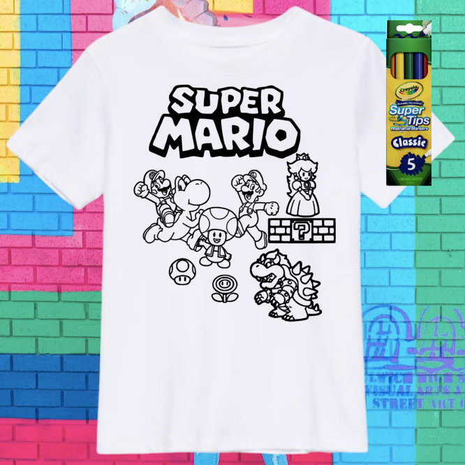 PAINT ME T'SHIRT- SUPER MARIO