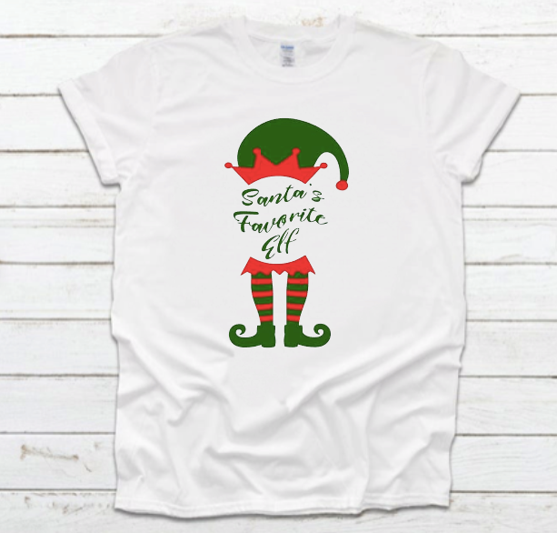 Unisex- Santa's Favorite Elf- T'Shirt