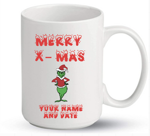 Merry X-Mas Grinch- Personalized - Mug