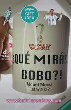 Load and play video in Gallery viewer, Qué mirás bobo? Messi Mug
